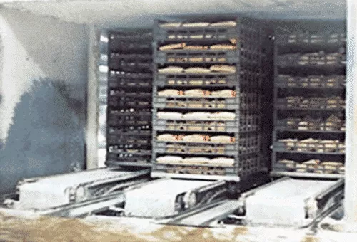 Drag Thru Dolly Tunnel Freezer shows Interior